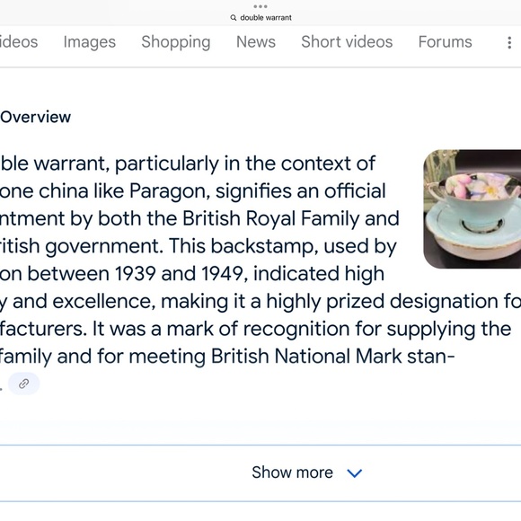 Paragon fine Bone China footedTeacup & Saucer, Double Warrant,appt HMQueen Mary - Picture 10 of 10